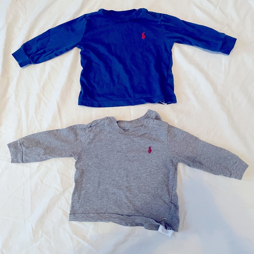 6 Month Boys Polo Ralph Lauren Long Sleeve Shirts (2)